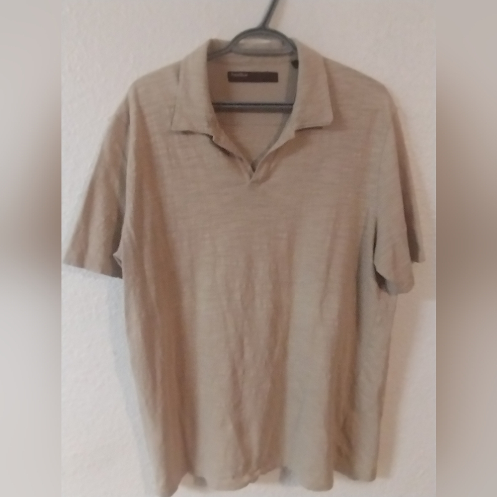 Perry Ellis Light Brown Polo Shirt